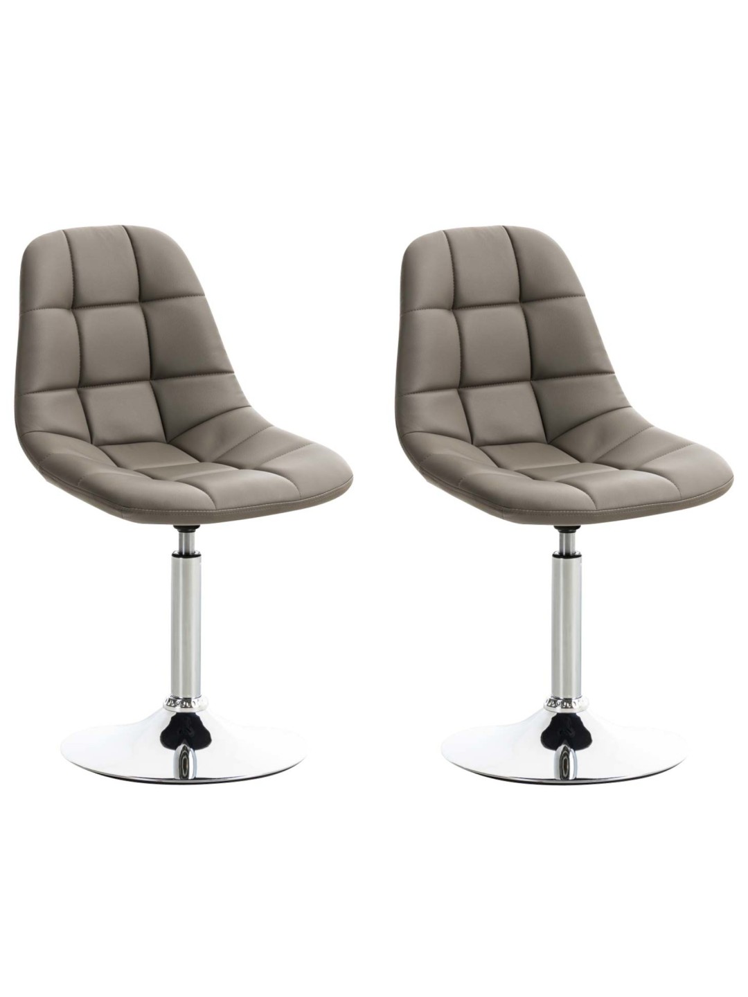 Conjunto de 2 sillas Emil piel sintética, taupe