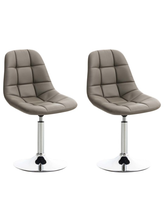 Conjunto de 2 sillas Emil piel sintética, taupe
