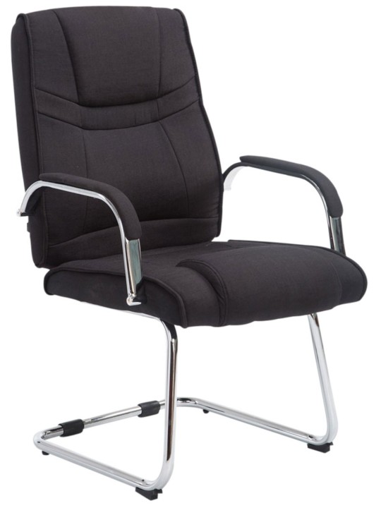 Conjunto de 2 sillas tela Atila, negro