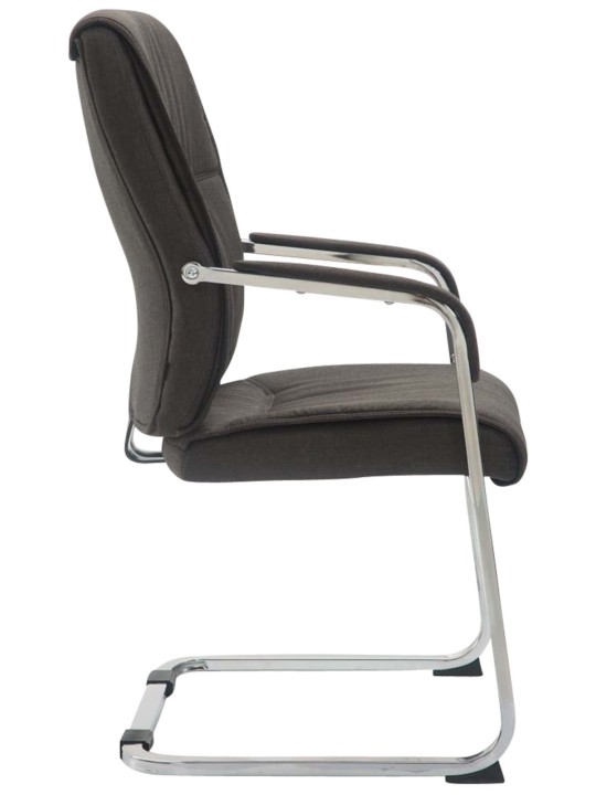 Conjunto de 2 sillas voladizas XL tela Anubis, gris oscuro