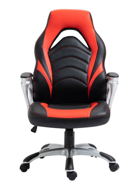 Silla de oficina Foxton piel sintética, negro/rojo Silla de oficina Foxton piel sintética, negro/rojo