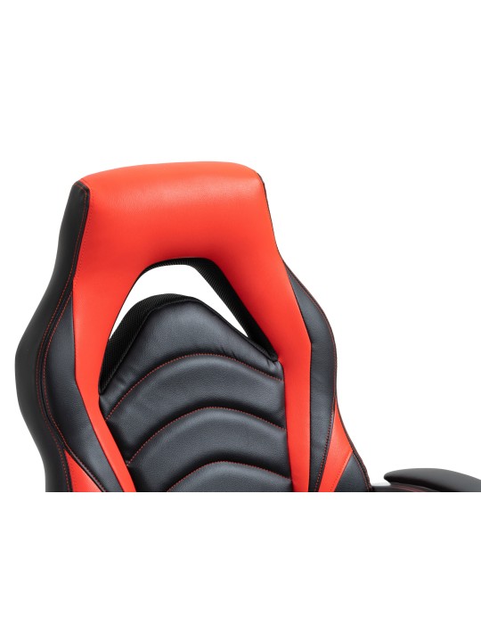 Silla de oficina Foxton piel sintética, negro/rojo Silla de oficina Foxton piel sintética, negro/rojo