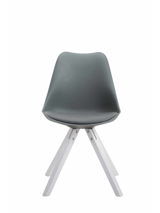 Conjunto de 4 sillas Toulouse polipiel Square, gris