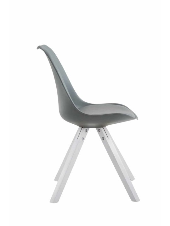 Conjunto de 4 sillas Toulouse polipiel Square, gris
