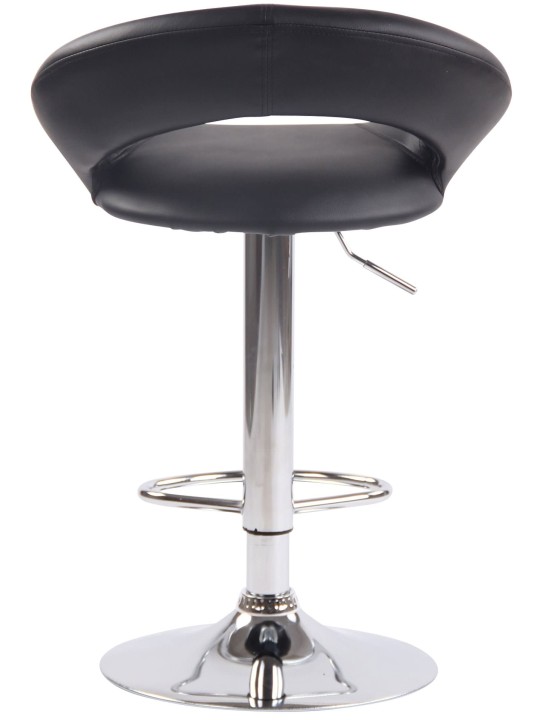 Juego de 2 taburetes de bar Olinda piel sintética cromado, negro Juego de 2 taburetes de bar Olinda piel sintética cromado, negro