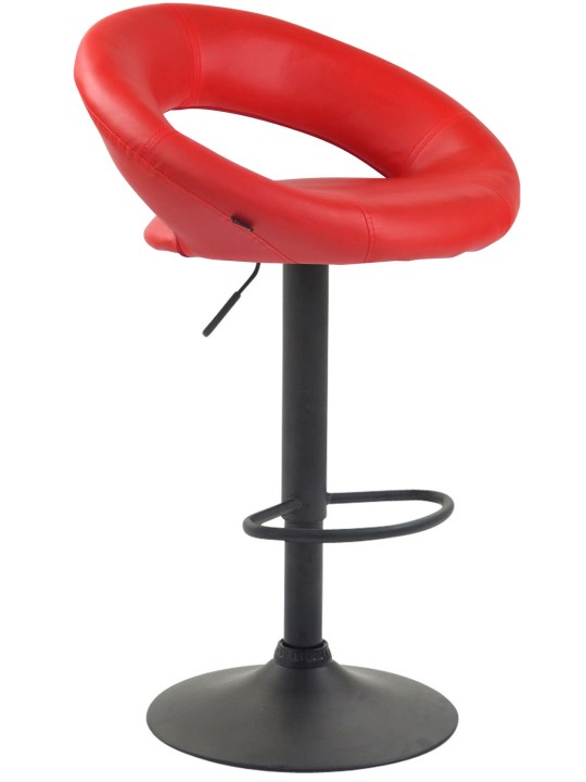 Juego de 2 taburetes de bar Olinda de piel sintética, rojo Juego de 2 taburetes de bar Olinda de piel sintética, rojo