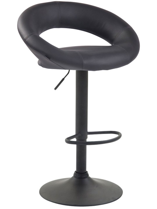 Juego de 2 taburetes de bar Olinda de piel sintética, gris Juego de 2 taburetes de bar Olinda de piel sintética, gris