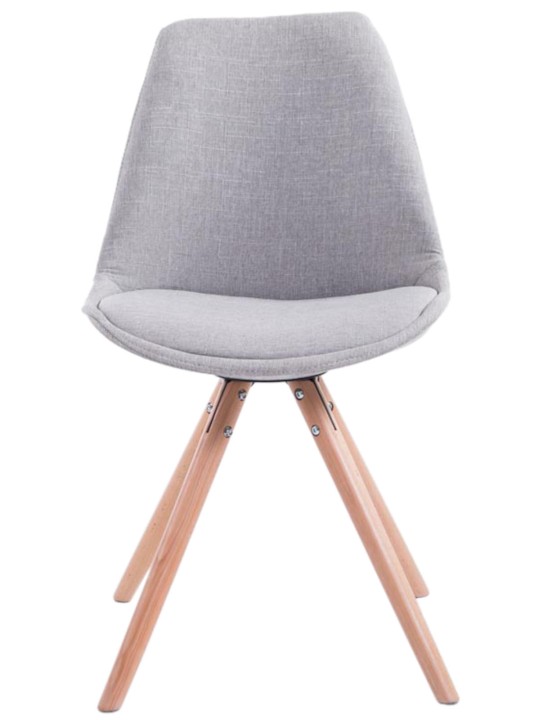 Conjunto de 4 Sillas Toulouse Tela Natura Redondas, gris Conjunto de 4 Sillas Toulouse Tela Natura Redondas, gris