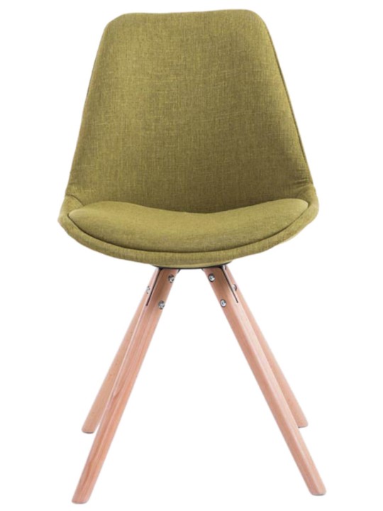 Conjunto de 4 Sillas Toulouse Tela Natura Redondas, verde