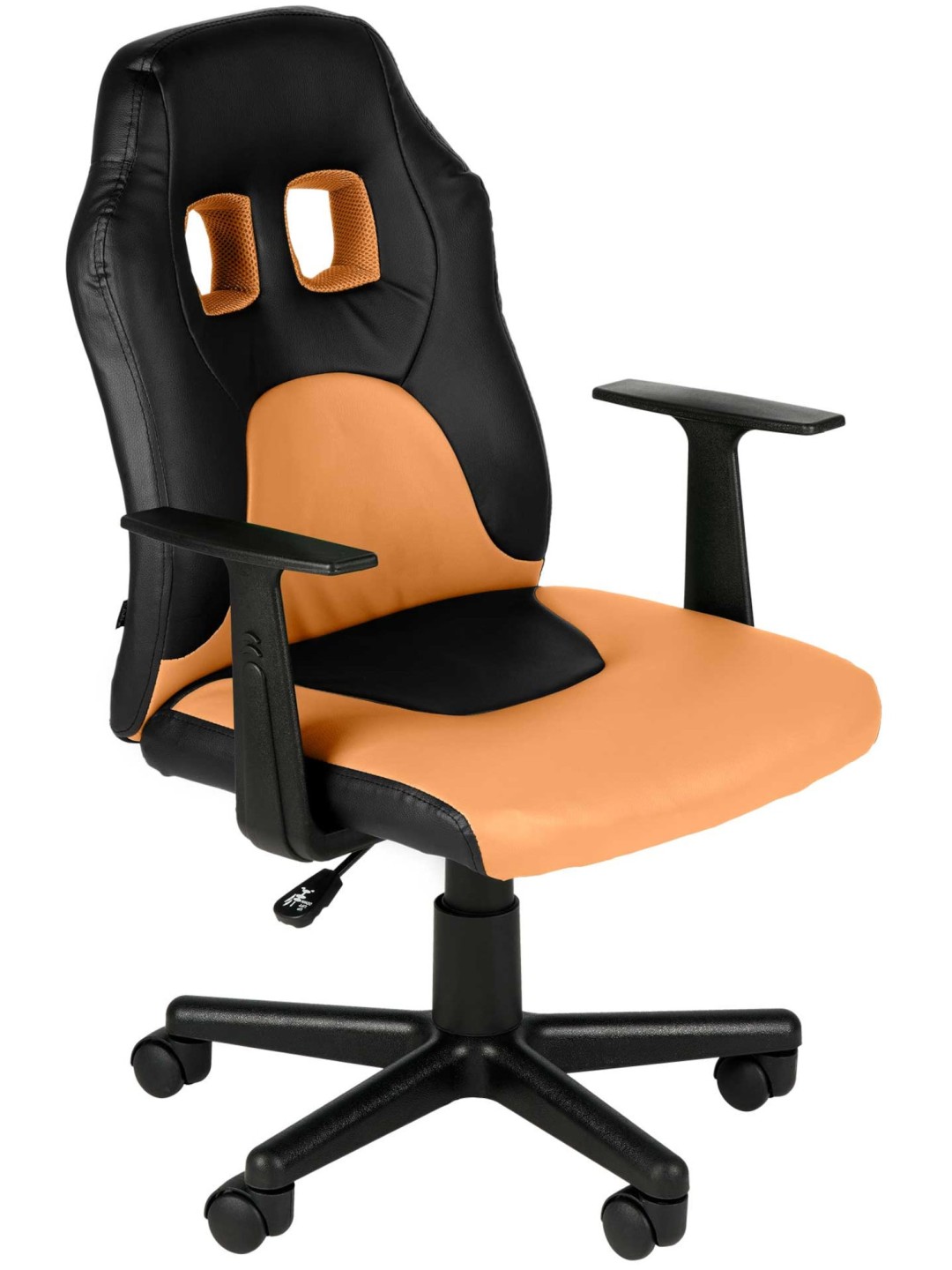Diversión en silla de oficina para niños, negro/naranja