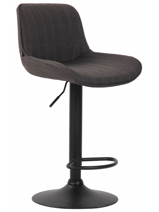 Juego de 2 taburetes de bar tela Lentini, gris oscuro
