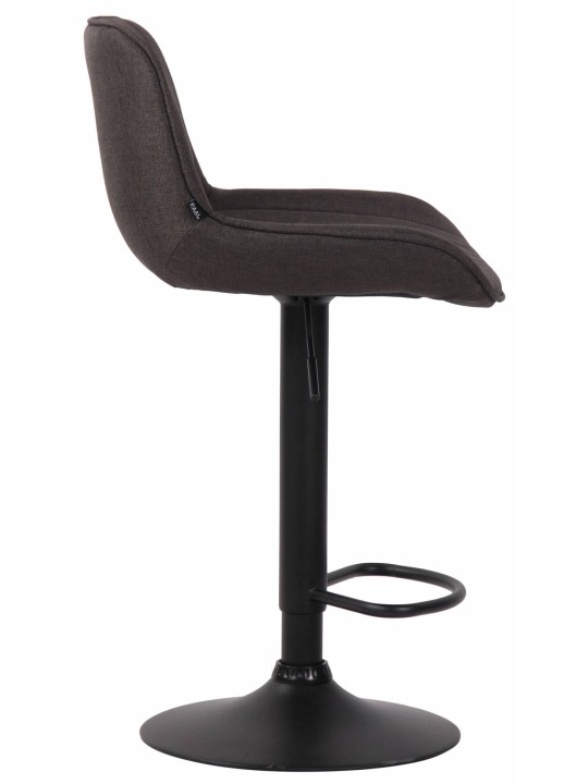 Juego de 2 taburetes de bar tela Lentini, gris oscuro
