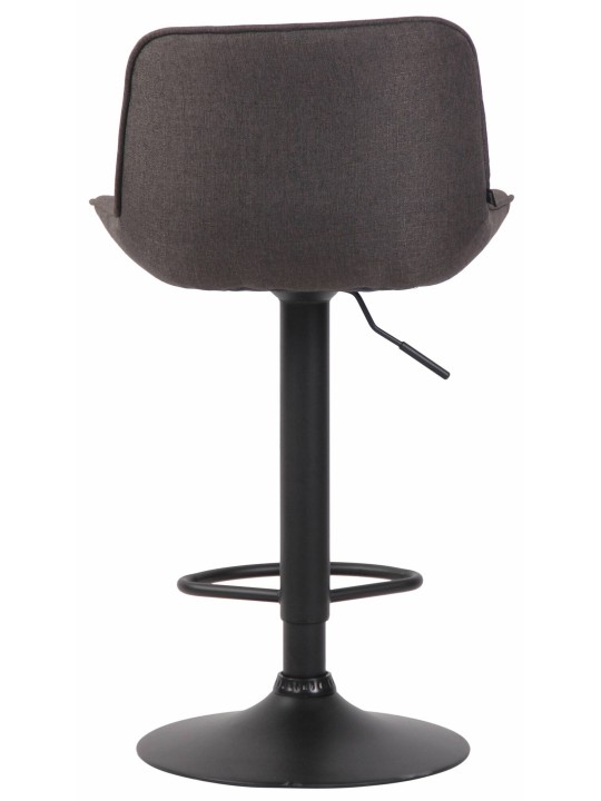 Juego de 2 taburetes de bar tela Lentini, gris oscuro