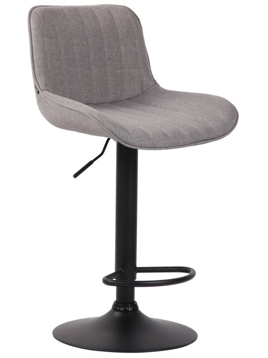 Juego de 2 taburetes de bar tela Lentini, gris