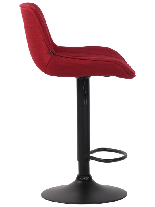 Juego de 2 taburetes de bar tela Lentini, rojo
