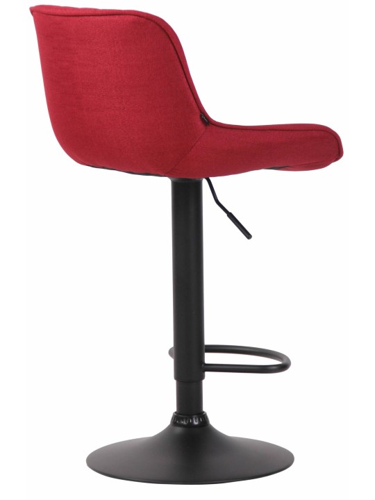 Juego de 2 taburetes de bar tela Lentini, rojo