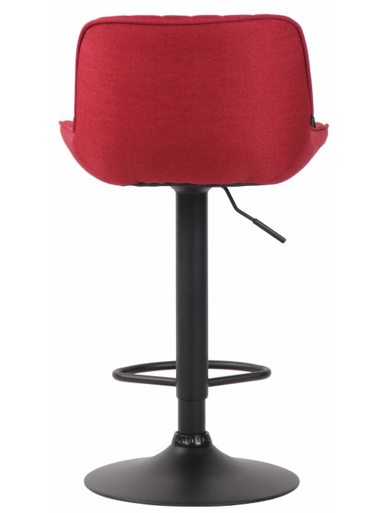 Juego de 2 taburetes de bar tela Lentini, rojo
