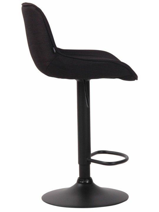 Juego de 2 taburetes de bar tela Lentini, negro