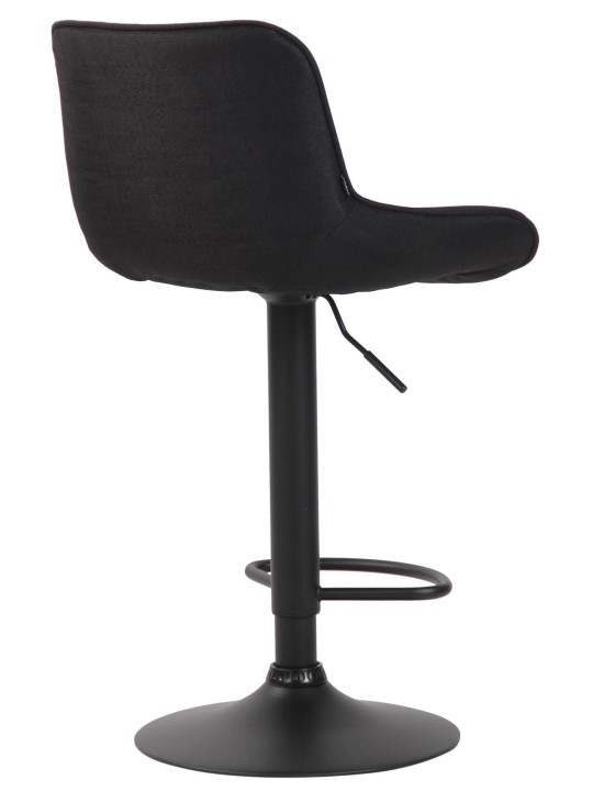 Juego de 2 taburetes de bar tela Lentini, negro