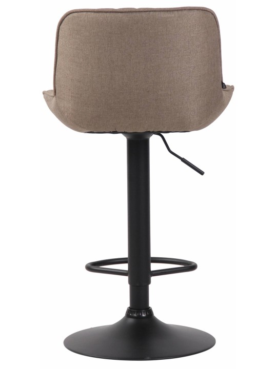 Juego de 2 taburetes de bar tela Lentini, taupe