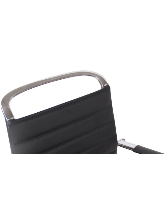 Juego de 2 sillas de visita Balve de piel sintética, negro