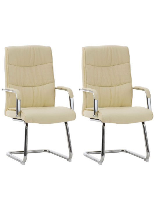 Conjunto de 2 sillas Caro, crema