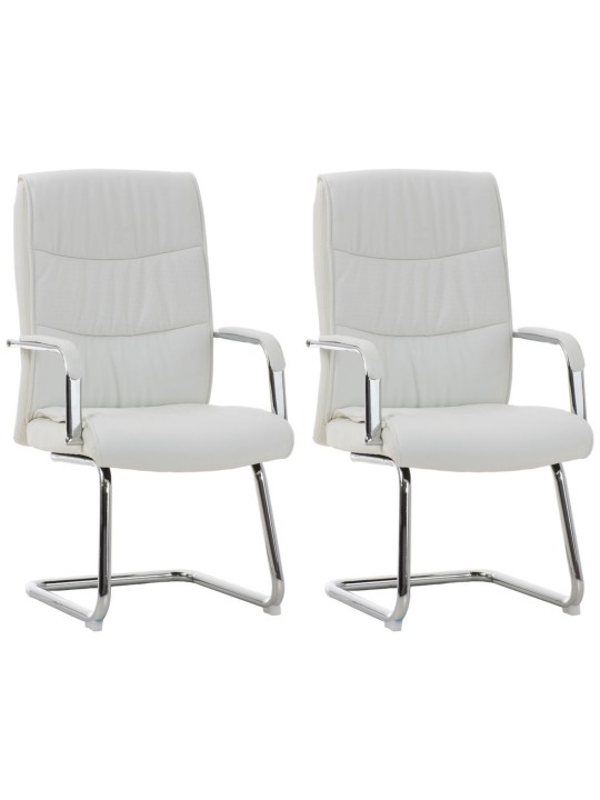 Conjunto de 2 sillas Caro, blanco