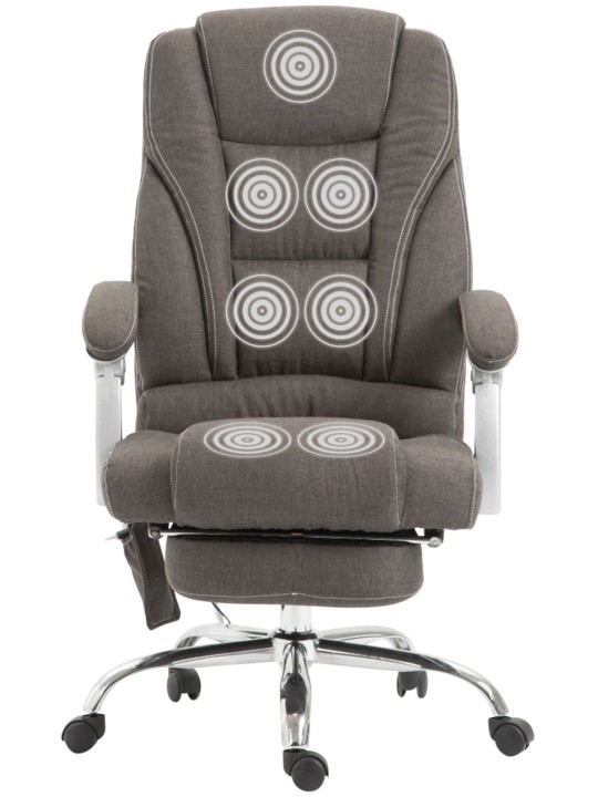 Silla de oficina Pacific tela con función masaje, gris oscuro