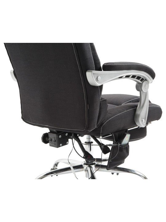 Silla de oficina Pacific tela con función masaje, negro