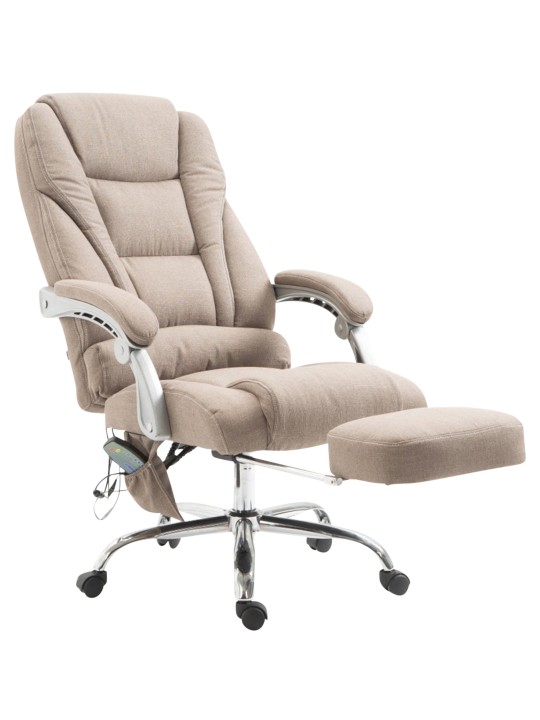 Silla de oficina Pacific tela con función masaje, taupe