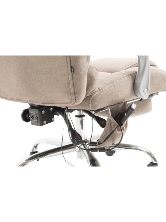 Silla de oficina Pacific tela con función masaje, taupe