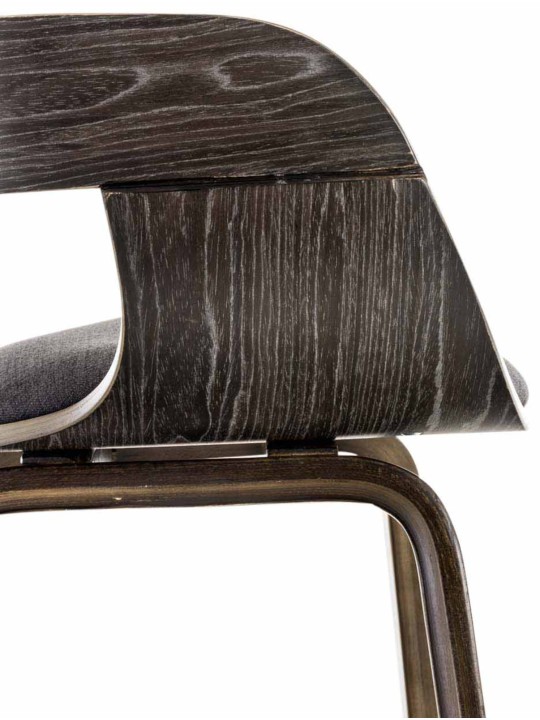 Conjunto de 2 sillas tela Kingston, gris/gris oscuro