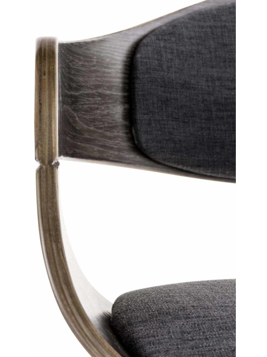 Conjunto de 2 sillas tela Kingston, gris/gris oscuro