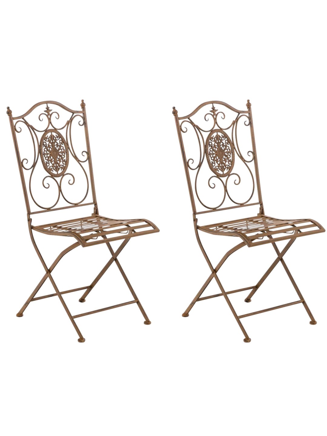 Conjunto de 2 sillas Sibell, marrón antiguo