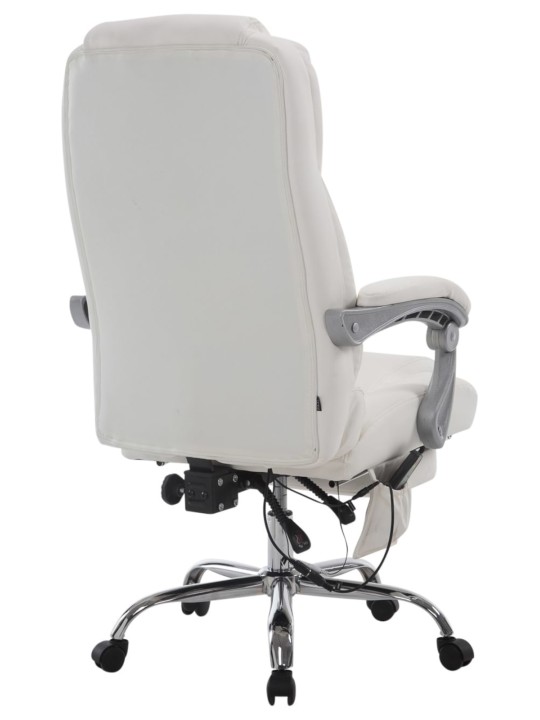 Silla de oficina Pacific con función de masaje, blanco