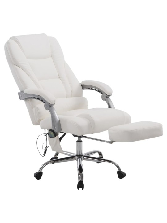 Silla de oficina Pacific con función de masaje, blanco