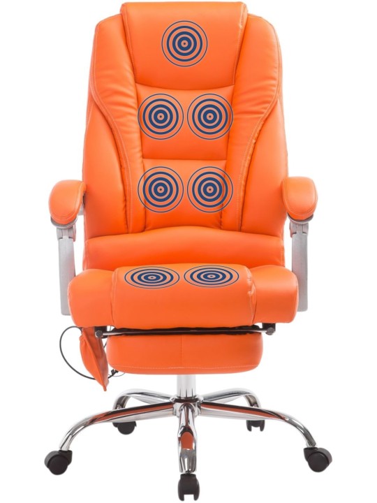 Silla de oficina Pacific con función de masaje, naranja Silla de oficina Pacific con función de masaje, naranja