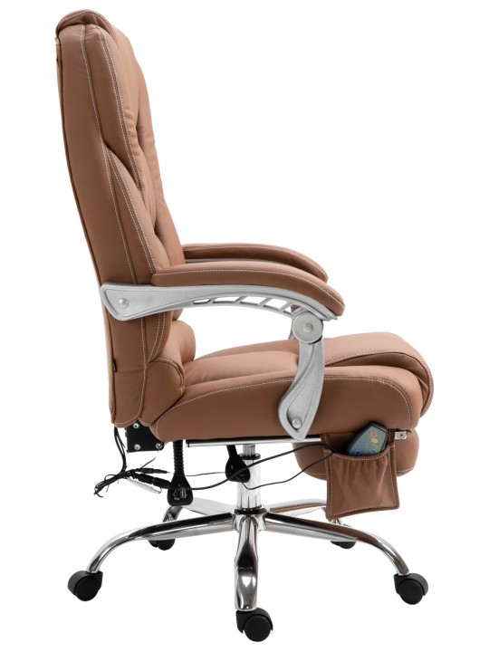Silla de oficina Pacific con función de masaje, marrón claro