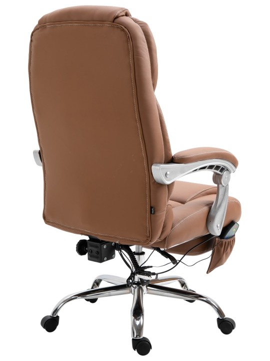 Silla de oficina Pacific con función de masaje, marrón claro