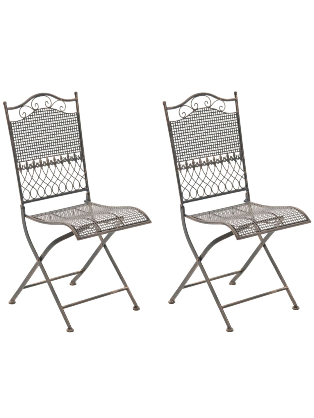 Juego de 2 sillas de jardín Kiran, bronce