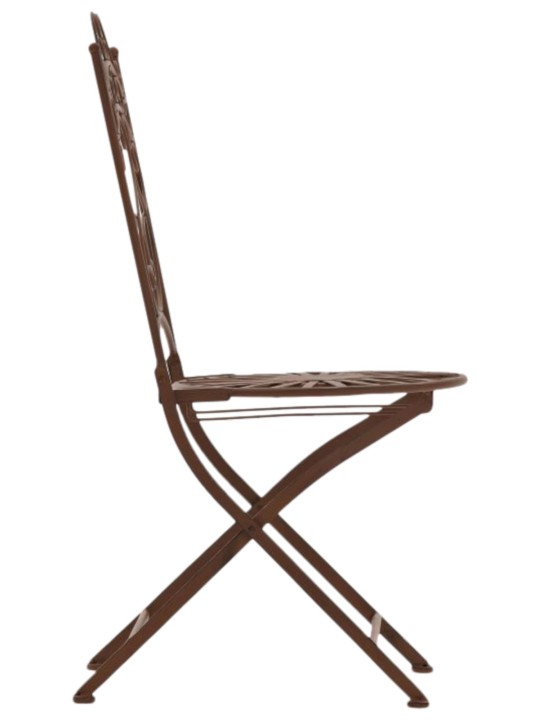 Conjunto de 2 sillas Indra, marrón antiguo