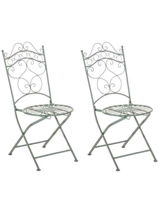 Conjunto de 2 sillas Indra, verde antiguo