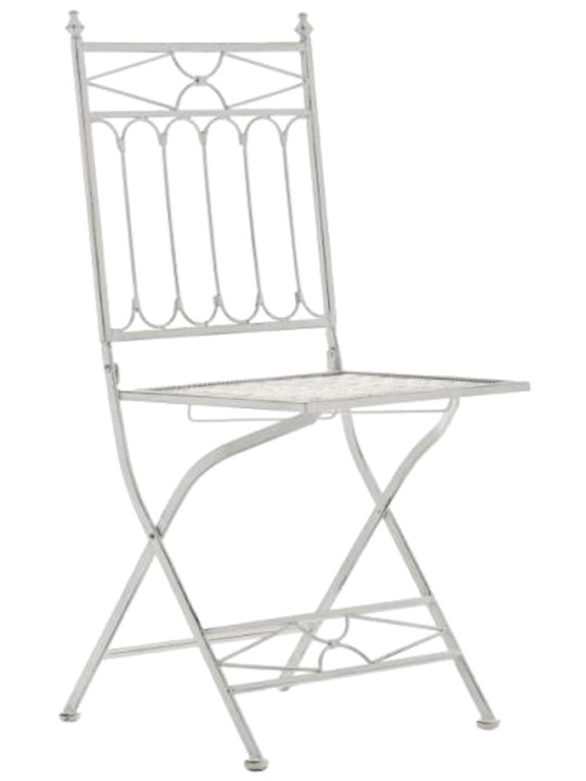 Conjunto de 2 sillas plegables Asina, blanco antiguo Conjunto de 2 sillas plegables Asina, blanco antiguo