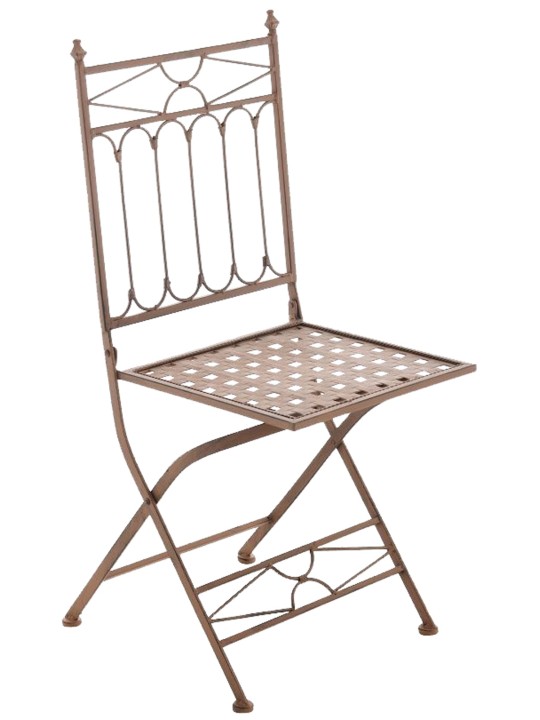 Conjunto de 2 sillas plegables Asina, marrón antiguo