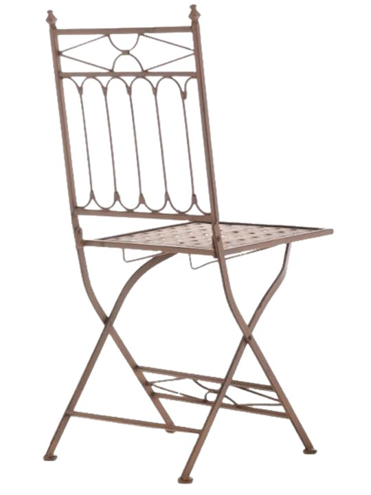 Conjunto de 2 sillas plegables Asina, marrón antiguo