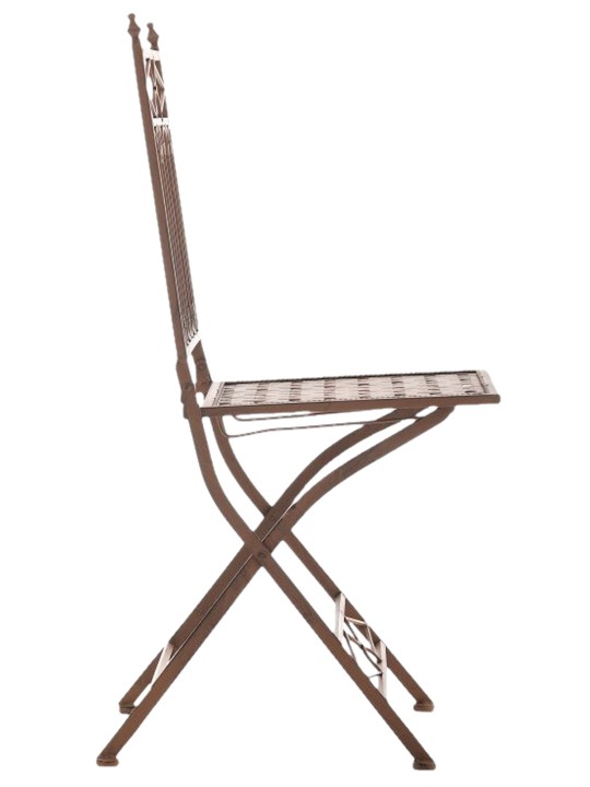 Conjunto de 2 sillas plegables Asina, marrón antiguo