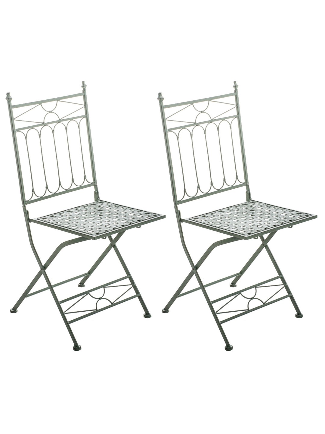 Conjunto de 2 sillas plegables Asina, verde antiguo