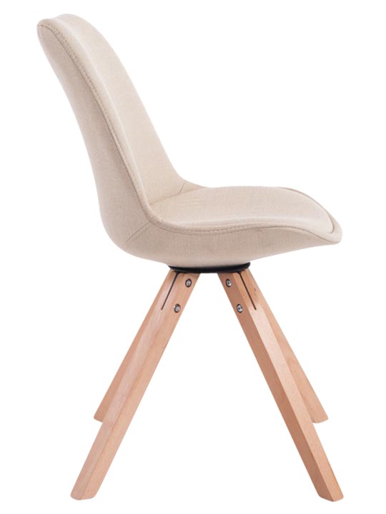 Juego de 4 sillas de visita tela Toulouse Square Natura, crema