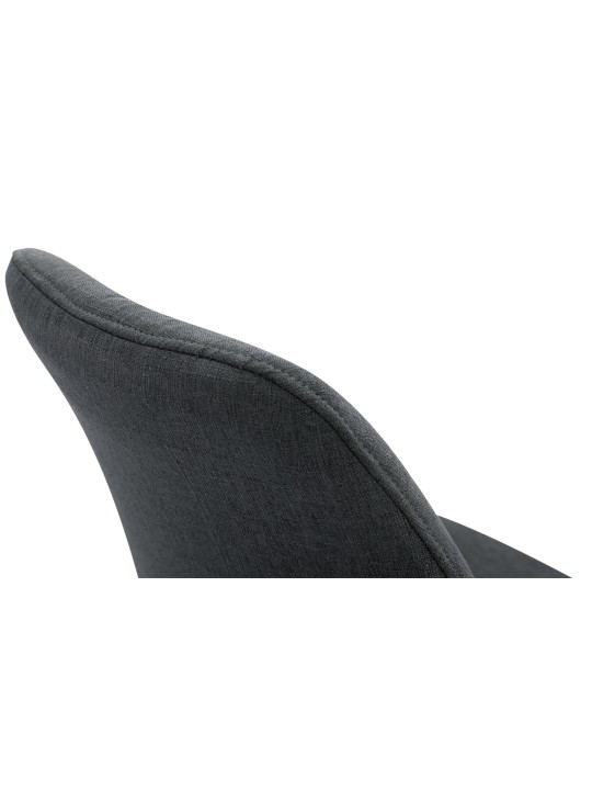 Juego de 4 sillas de visita tela Toulouse Square Natura, gris oscuro