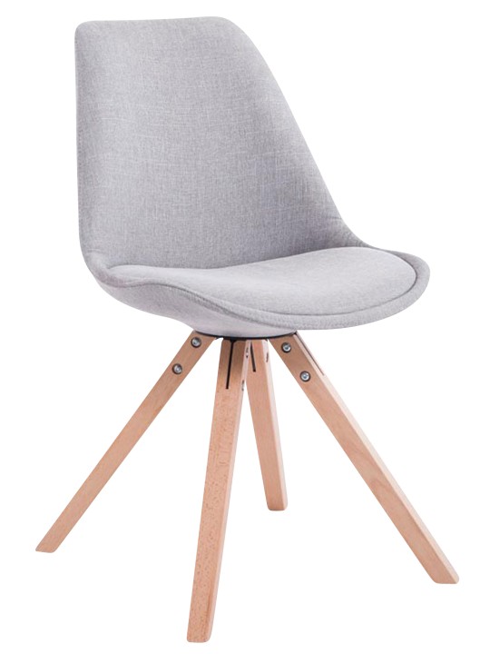 Juego de 4 sillas de visita tela Toulouse Square Natura, gris